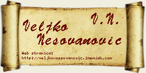 Veljko Nešovanović vizit kartica